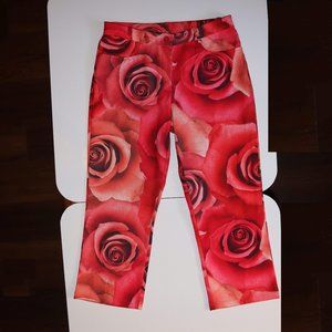 Just In Time Digital Rose Floral Pink Pants y2k 90s